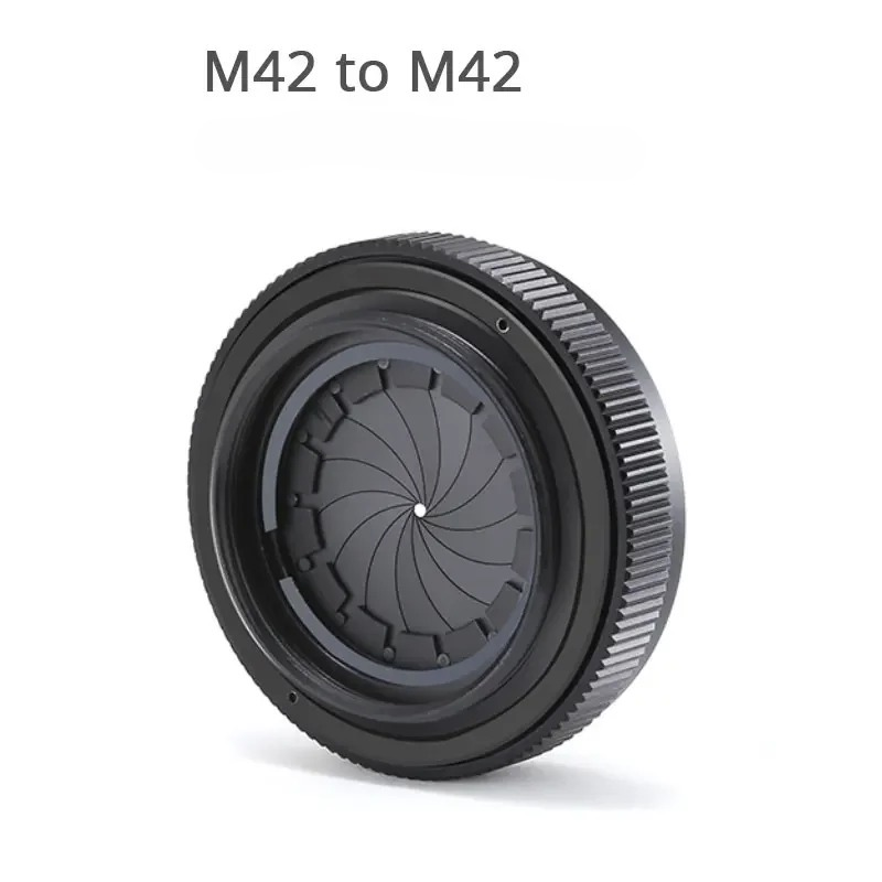 Lens Adapter Ring - Einstellbare Blendenöffnung 1,5-25mm Irisblende M42 zu