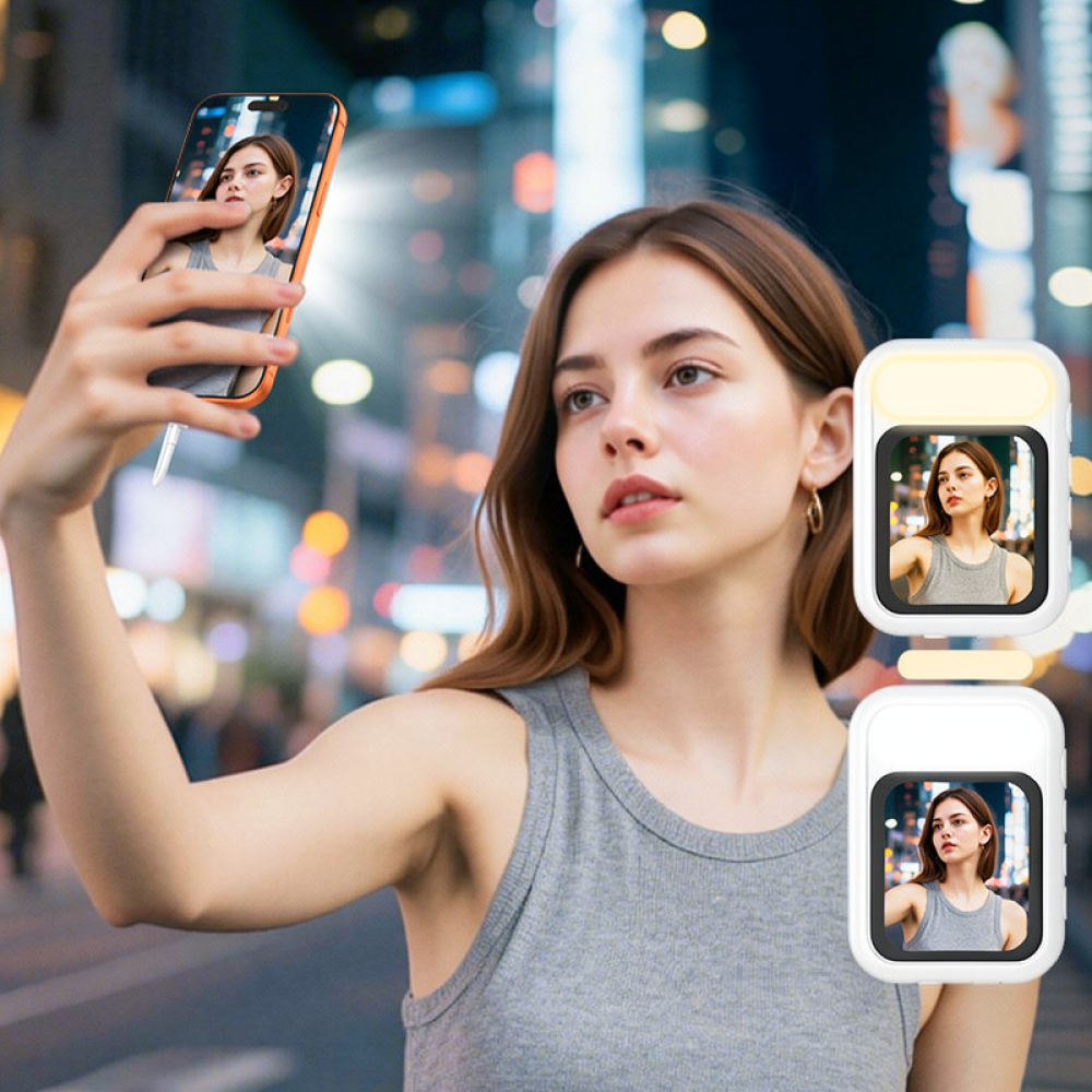 Photography Videos Free - Magnetisches Handy-Fülllicht, kabelloses Bildschirmspiegelungs-Zubehör, tragbare Video-Beleuchtung,