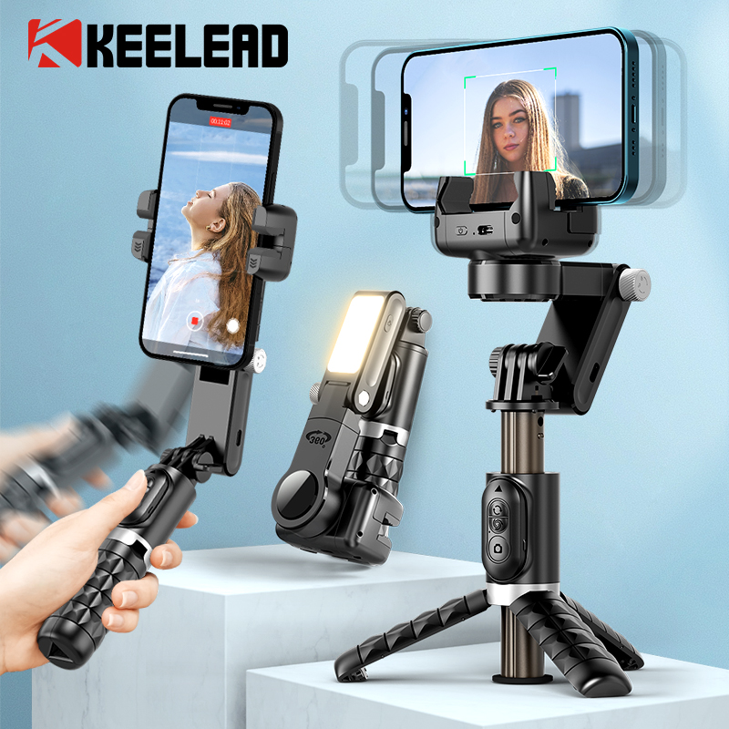 Photography Basics - Q18 Desktop-Gimbal-Stabilisator mit Aufnahmemodus, Selfie-Stick, Stativ