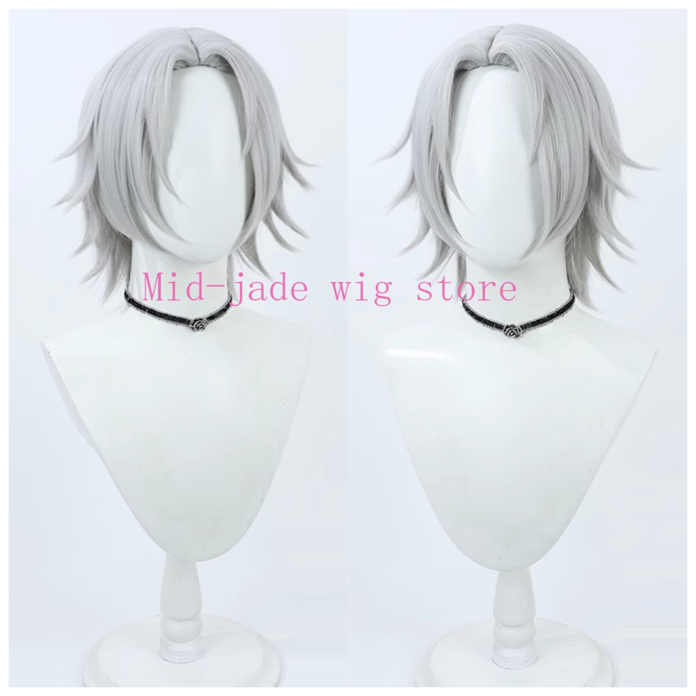 Photography Japanese - Hayato Gokudera Cosplay-Perücke, silbergraues Haar für
