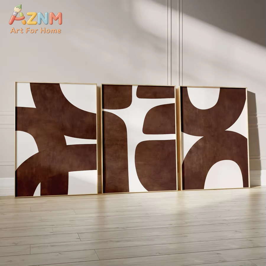 AZNM, 3-teiliges abstraktes ge – Photography Geometry Bewertung und Preis